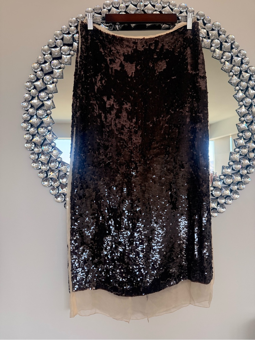 Brown  Sequin Skirt